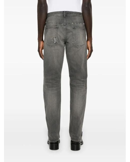 Vaqueros Rectos Con Efecto Envejecido Givenchy de hombre de color Gray