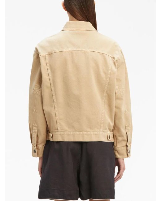 Palm Angels Natural Gd Loose Bull Denim Jacket