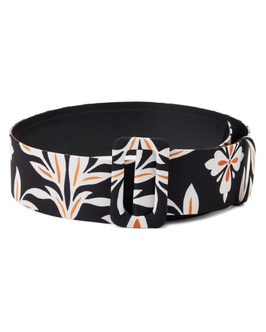 Cinturón con hebilla y estampado floral LaDoubleJ de color Black