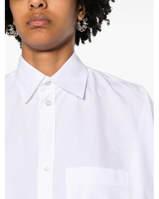 Camicia con maniche a spalla bassa di Balenciaga in White