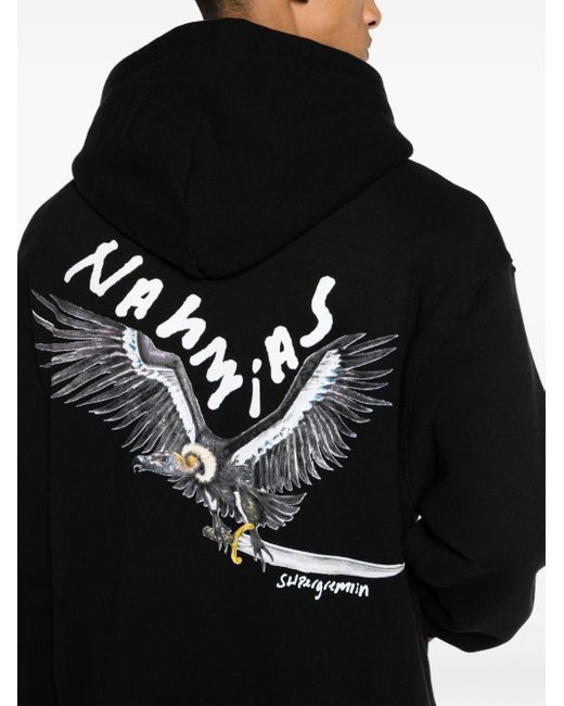 NAHMIAS Black X Kodak Vulture Logo-print Hoodie for men