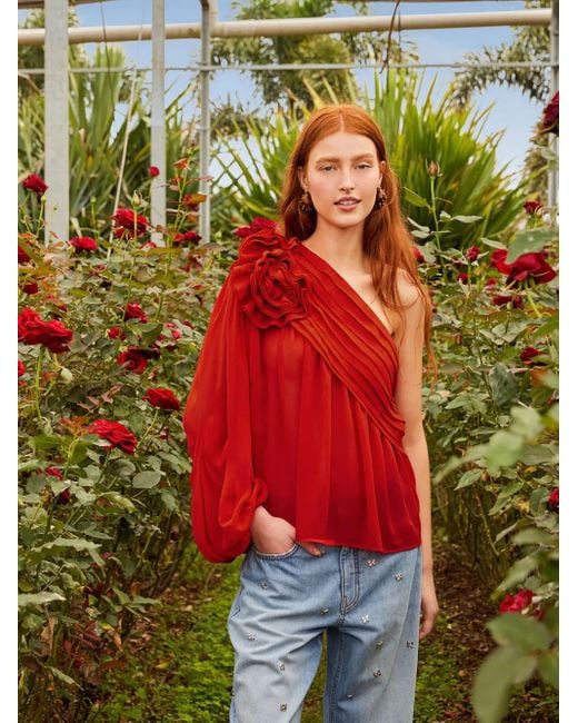Blusa Rose di Farm Rio in Red