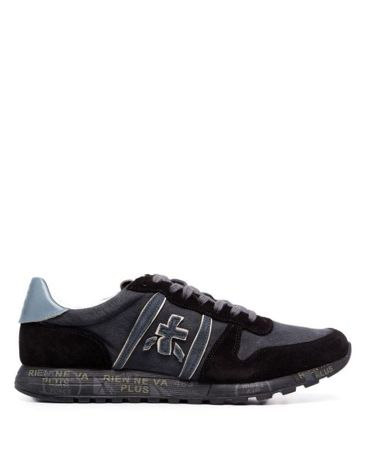 Premiata Leather Eric Low-top Sneakers in Black for Men | Lyst