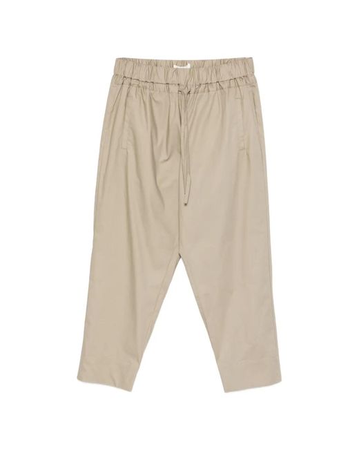 Psophia White Drawstring Cropped Trousers