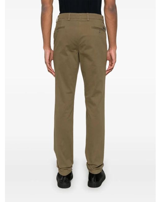 Remus Uomo Brown Logo-Patch Trousers for men