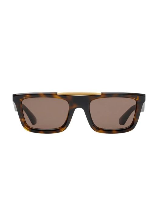 Burberry Brown Rectangle-Frame Sunglasses for men