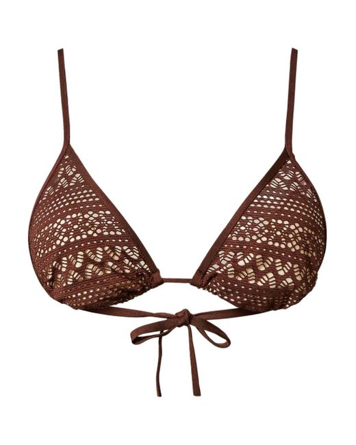 Twinset Brown Triangle Bikini Top