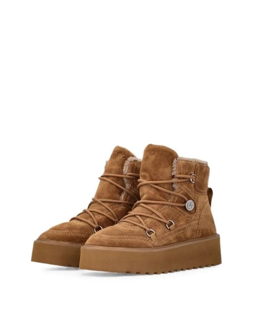 Stivaletti Stringati di Pinko in Brown