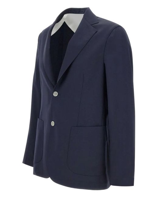Barba Napoli Blue Wool Blazer for men
