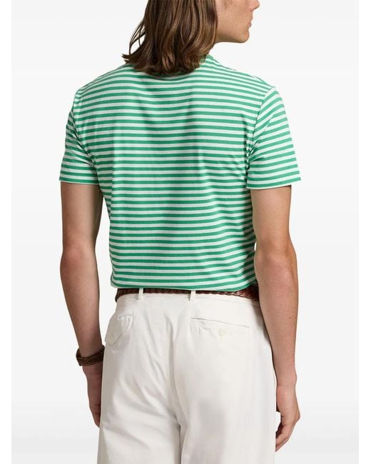 Polo Ralph Lauren Green Striped T-Shirt for men
