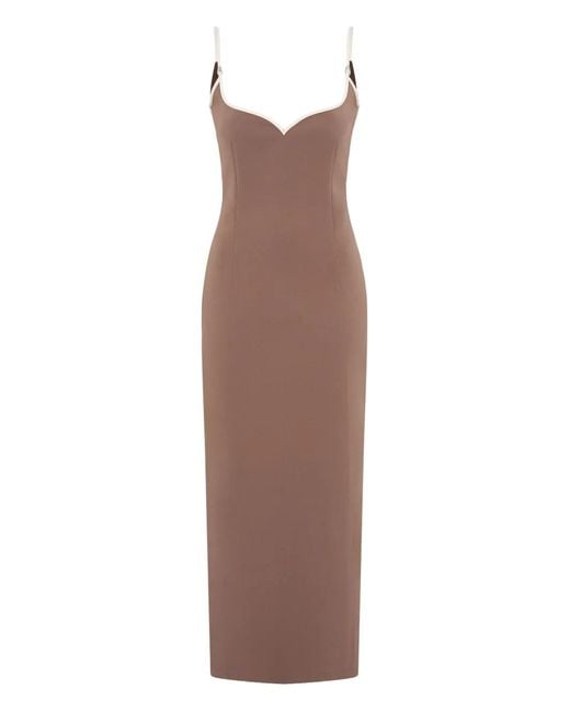Paris Georgia Brown Heart Midi Dress