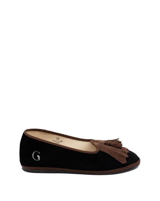 Gondolina Black Falzarego Fringe Tassel Loafers