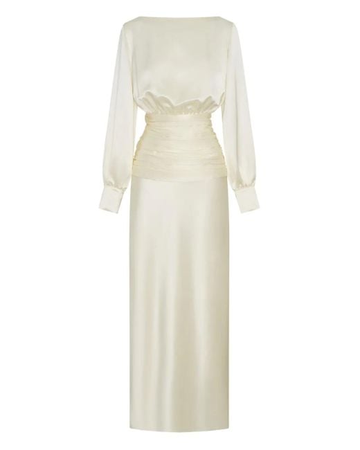 Vestido Samina fruncido con espalda abierta Nicholas de color White