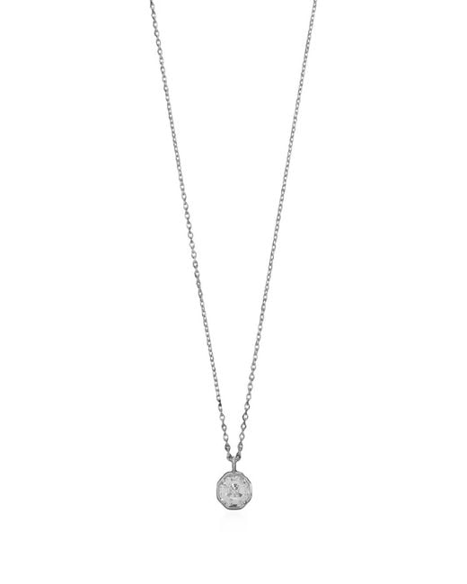 Kate Spade White Zirconia-Pendant Cable-Chain Necklace