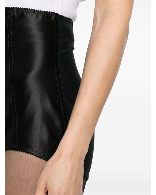Dolce & Gabbana Black Kurze High-Waist-Shorts