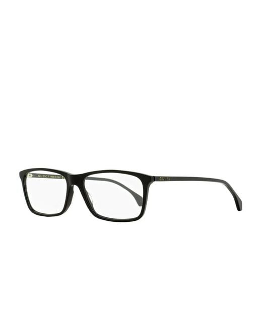 Gucci Black Rectangular Logo Glasses for men