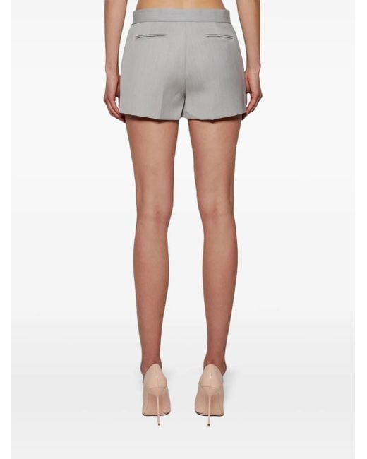 Alex Perry Gray Wool Mini Shorts