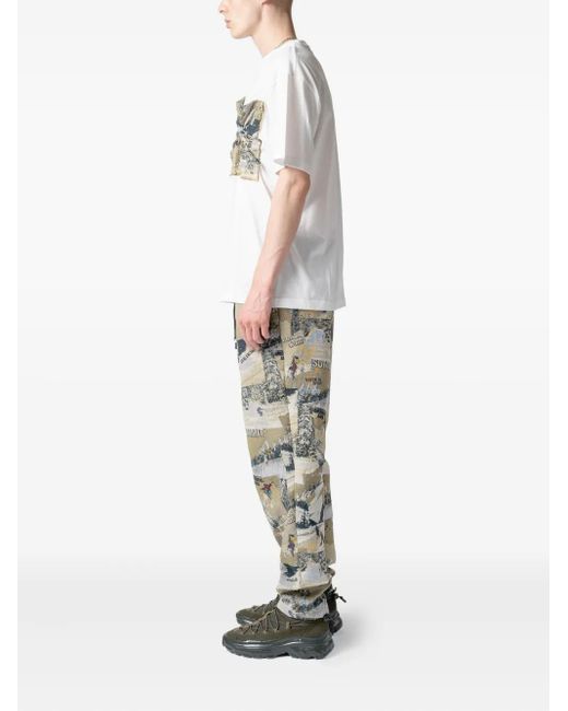 Yoshio Kubo White Tapestry-Pocket T-Shirt