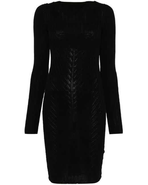Rick Owens Black Knitted Mini Dress