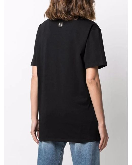 Philipp Plein Black Signature Crystal-Embellished T-Shirt