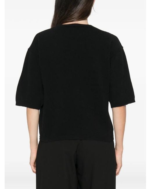 Sofie D'Hoore Black Short-Sleeve Crew-Neck Sweater