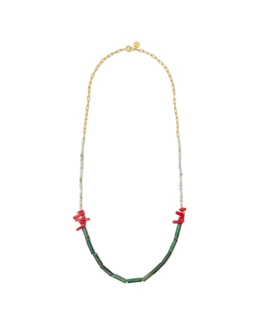 Undercover White Beaded Chain Necklace