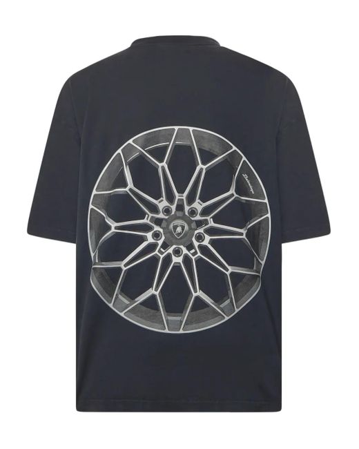 Balenciaga Blue Logo-print T-shirt