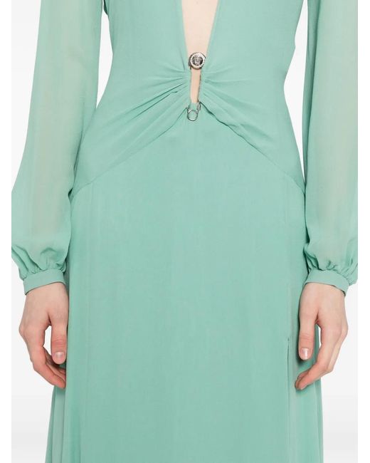 Versace Green Silk Georgette Gown