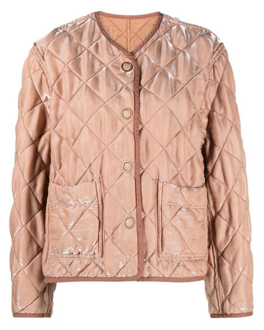 Forte Forte Pink Quilted Bomber Jacket