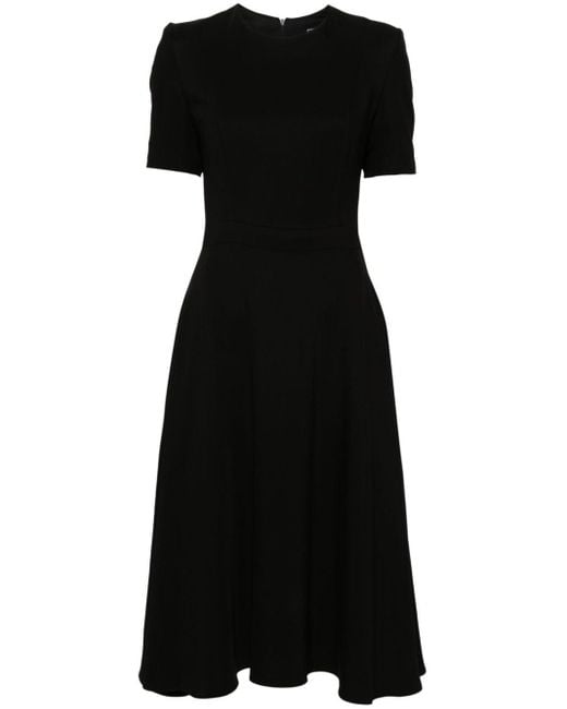 Styland Black Short-sleeve Flared Dress