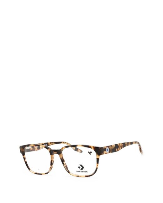 Converse Brown Tortoiseshell-Effect Rectangle-Frame Glasses for men