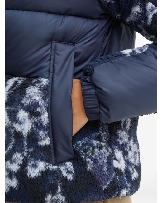 Columbia フローラル パデッドジャケット Blue
