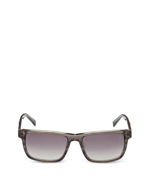Timberland Gray Rectangle-Frame Sunglasses for men