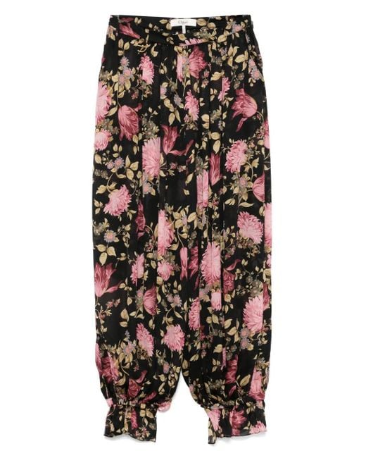 Chloé Broek Met Bloemvlak in het Black