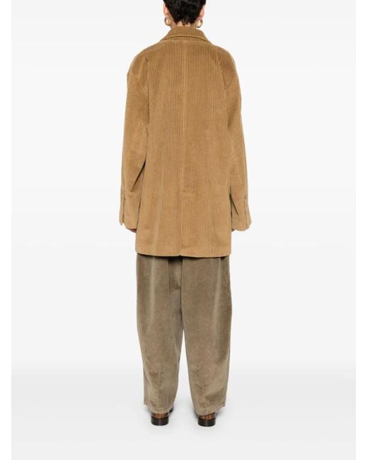 Cordera Corduroy Single-breasted Blazer Natural
