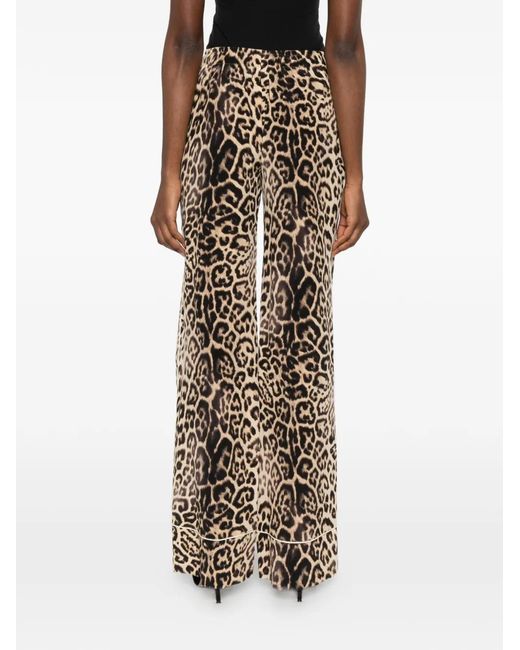 Ermanno Scervino White Pantalon À Imprimé Léopard