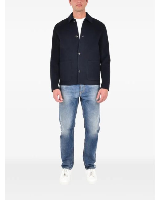 Jacob Cohen Blue Patch Pocket Overshirt for men