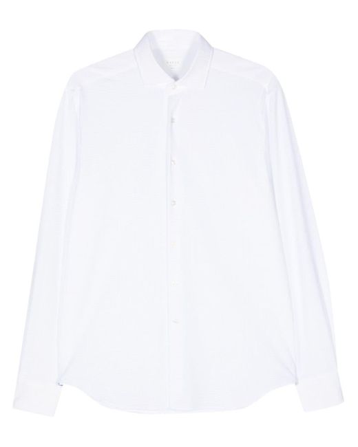 Xacus Seersucker-Hemd mit Eton-Kragen in White für Herren