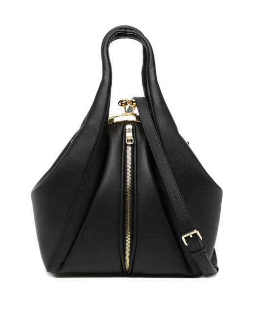 Saiid Kobeisy レザーハンドバッグ Black