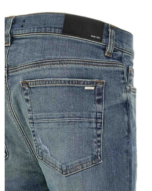 Amiri Blue Mx1 Distressed Jeans for men