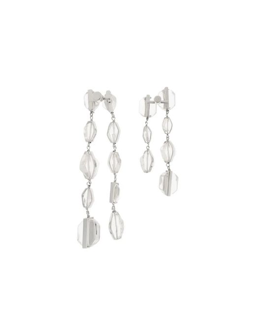 Pendientes Largos Jil Sander de color White
