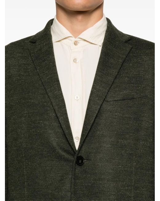Harris Wharf London Green Mélange-Effect Blazer for men