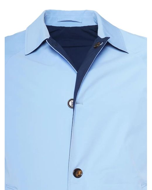 KIRED Blue Kim Reversible Buttoned-Up Coat for men