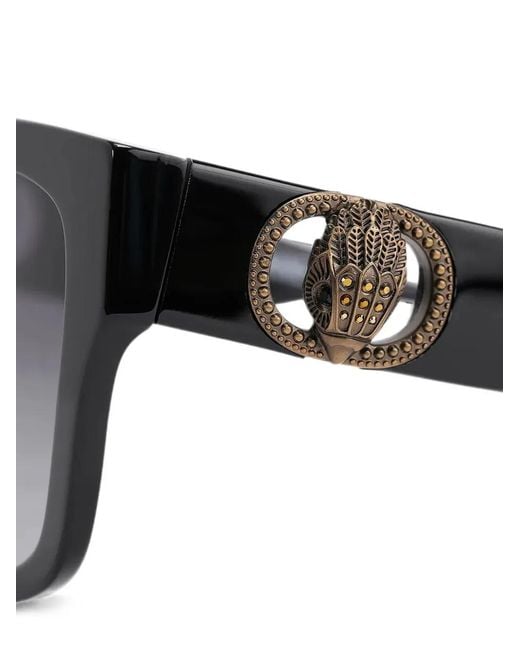 Kurt Geiger Gray Lunettes De Soleil À Monture Carrée Et Plaque Aigle