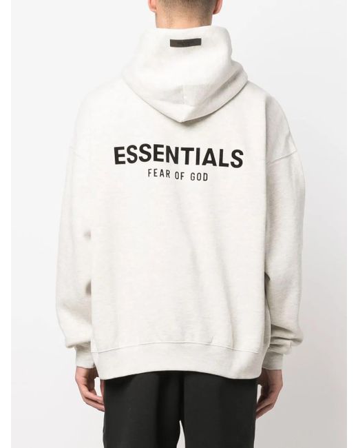 Fear Of God Logo-Print Hoodie in White for Men | Lyst UK