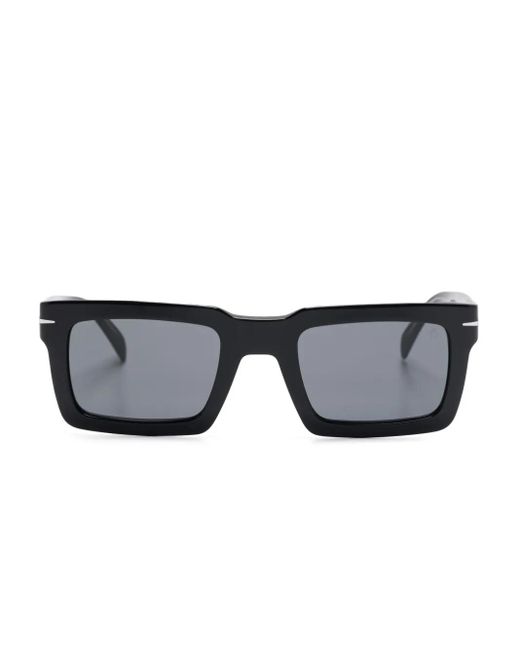David Beckham Black Rectangle Frame Sunglasses