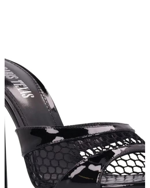 Paris Texas White Lidia Mesh Mules