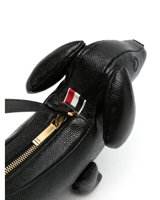 Thom Browne Black Hector Leather Shoulder Bag for men