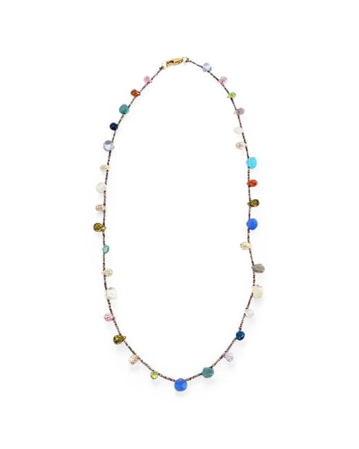 Madison White Gemstone-Embellished Beaded Necklace