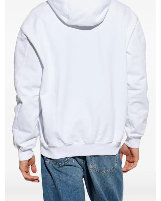 Casablanca White Tennis Club Embroidered Hoodie for men